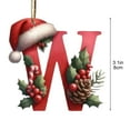 thumbnail image 2 of HCBY Alphabet Christmas Ornaments, 26 A to Z Letter Pendants for Xmas Tree Decor, Hanging Letters for Wreaths, Home & Yard(W,3.1"), 2 of 6