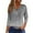 254#Gray, variant on Womens 3/4 Length Sleeve Tops Casual Henley Summer Shirts Loose Fit Three Quarter Length Sleeve Blouses