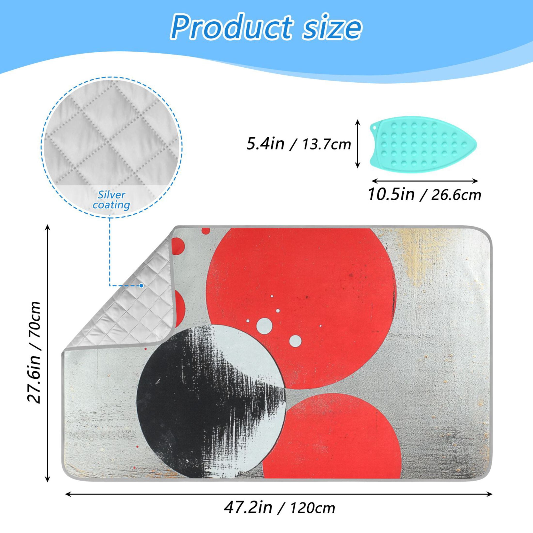 Modern Abstract Art Ironing Mat Blanket for Table Top Travel Portable Ironing Board Pad 47.2x27.6 Inch