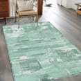 thumbnail image 2 of Area Rug for Living Room, Green Abstract Non-Slip Indoor Large Carpet for Bedroom/Dining Room, Vintage Geometric Gradient Oil Painting Modern Washable Low-Profile Floor Mat Runner Rugs - 2.7 x 5 Ft, 2 of 8