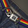 thumbnail image 2 of Buckle-Down Belt, Seatbelt Buckle Belt, Rainbow, Youth 22 to 32 Inches, 2 of 9