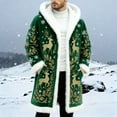 thumbnail image 2 of Santa Jacket for Men Trim Long Cardigan No Zippers Cozy Winter Comfortable Unisex Daily Warm Coats, 2 of 3