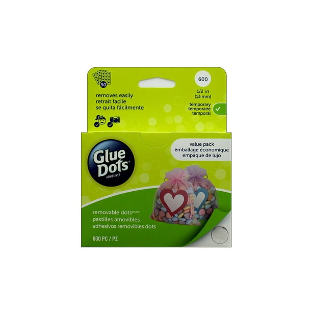 Glue Dots Pack de Valeur Amovible 1/2" 600pc