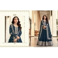 thumbnail image 4 of Wedding Wear Indian Designer Salwar Kameez Suits Pakistani Anarkali Gown Dress ( Blue, S - 38 ), 4 of 5