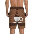 thumbnail image 3 of Easygdp Coffee Cafe Cup Men's Short Pajama Pants, Sleep Shorts, Household Pants, Casual Pants with Pockets - Medium, 3 of 9
