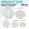 thumbnail image 2 of Uxcell 20/24/28/38/51mm Foam Lid Liner 500pcs Adhesive PS Pressure Sensitive Seals for Jar Black Text White, 2 of 7