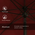 thumbnail image 3 of California Umbrella 9' Sunset Series Patio Umbrella With Bronze Aluminum Pole Aluminum Ribs Auto Tilt Crank Lift With Pacifica Red Fabric, 3 of 5