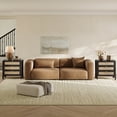thumbnail image 6 of SICOTAS 26.78"W Black Nightstand 3 Drawer Dresser Set of 2, Boho Night Stands Large Nightstand with 3 Drawers, Rattan Beside Table 25.67" Tall End Table for Bedroom Enterway Living Room, 6 of 9