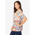 thumbnail image 3 of Jessica London Women's Plus Size Stretch Knit Cutout Swing Tunic, 3 of 6