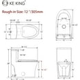 thumbnail image 3 of KK KE KING  Powerful Flush & Sleek Dsign 12'' Rough-In Elongated One Piece Toilet, 3 of 16