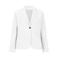 thumbnail image 4 of Womens Open Front Blazers Long Sleeve Casual Work Office Slim Single Button Suit Jacket with Pockets, 4 of 7