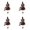 Black, variant on 4 Pack Hanging Witch Dolls with Broom Halloween Small Witch Figurine Gauze Skirt Kitchen Witch Good Luck Decoration for Haunted House Room Door Window