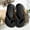Black, variant on Women's Flip-Flops EVA Comfort Flip-Flops Women Non- Toe Post Sandals Lightweight Summer Beach Footwear Black 36