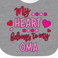 thumbnail image 4 of Inktastic My Heart Belongs to My Oma Boys or Girls Baby Bib, 4 of 4