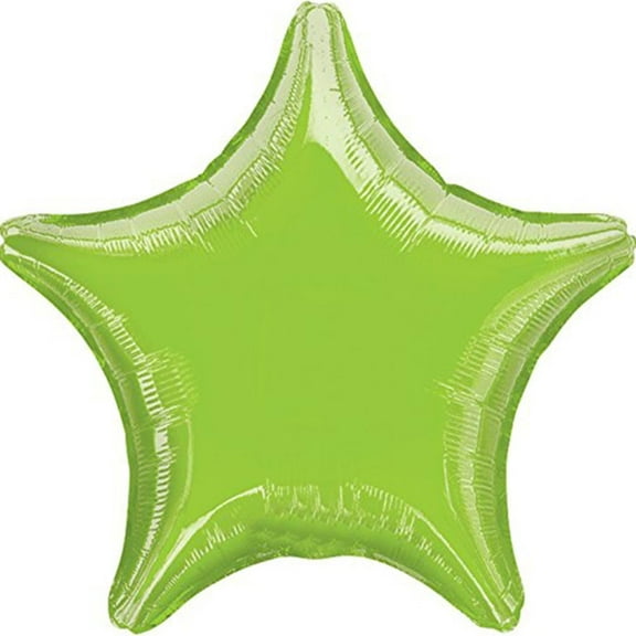 Anagram Metallic Jr Shape Solid Mylar Lime Green 19" Football Star Foil Balloon