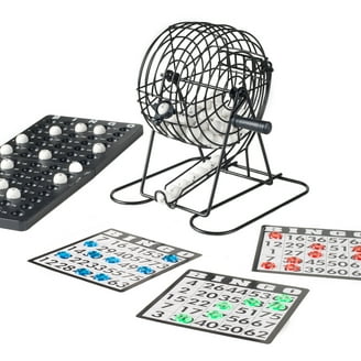 Free Shipping! W420040 Deluxe Wooden Bingo Game Set with Metal