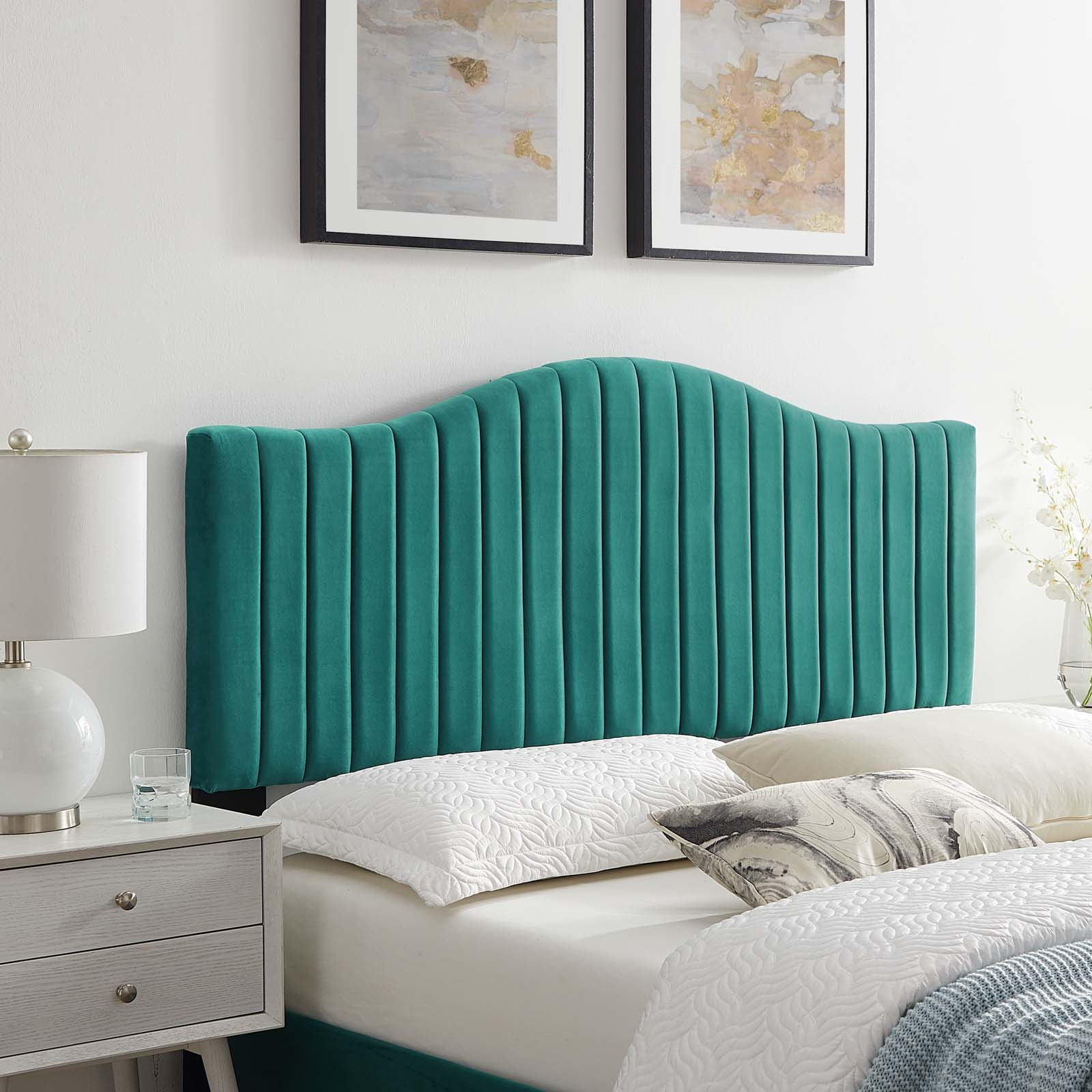 Modway Brielle Modern Upholstered Stain-Resistant Velvet Headboard
