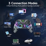 EasySMX PC Controller, Bluetooth Gaming Controller for PC, Android/iOS/Mac/Switch/Steam, with Hall Joystick and Trigger, RGB Lighting