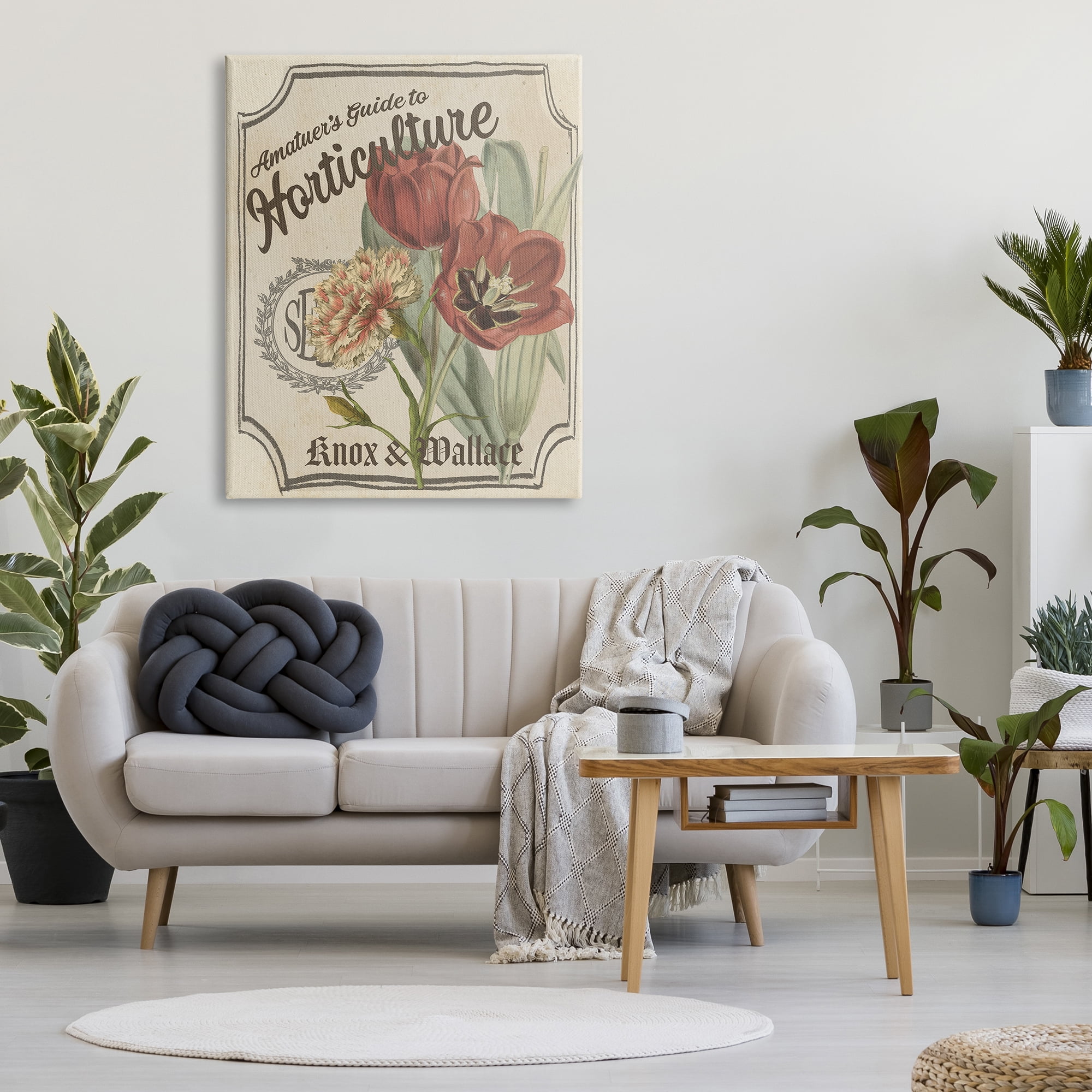 Stupell Industries Antique Seed Packet Red Tulip Horticulture Study Graphic Art Gallery-Wrapped Canvas Print Wall Art, 36x48, by Studio W