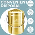 thumbnail image 4 of Epica Countertop Compost Bin with Lid, Odorless Composting Bin with Carbon Filters, 1.3 Gallon, Gold, 4 of 8