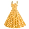 thumbnail image 3 of WILLBEST Vestido Casual Para Mujer, Sin Mangas, Cuello En V, Estampado De Lunares A Cuadros, Vestido Vintage De Retazos, Fiesta, Con Cremallera, Vestidos De Vuelo, 3 of 3