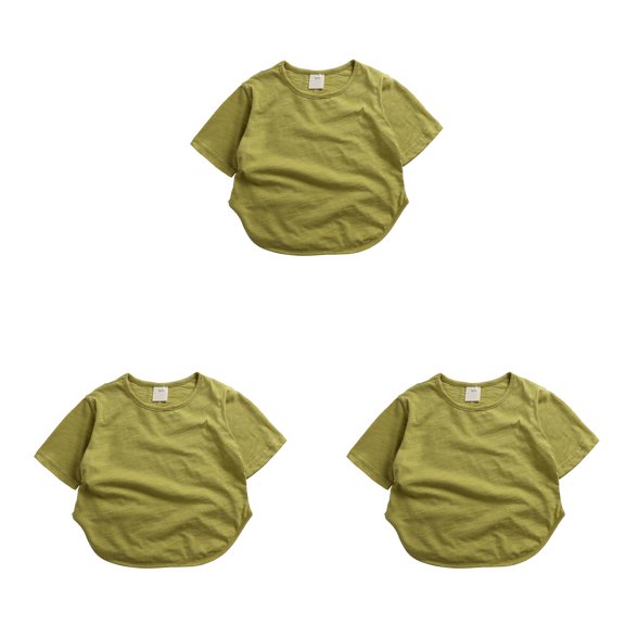 3 Pack Kids T-Shirt Short Sleeve Tee Shirts for Unisex Boys and Girls Toddler Summer Crew Neck Tops Blouse for 9 Months