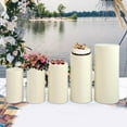 thumbnail image 3 of perfeclan 5Pcs Cylinder Plinth Covers Cylinder Plinth Stand Covers, Elegant Lightweight Cylinder Pedestal Covers for Festivals Birthday Beige White, 3 of 9