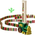 thumbnail image 3 of Jouets de Train Électriques Blocs de Briques à Poser Jeux Train de Ralliement Automatique Jouets de Train Blocs Colorés à Poser Ensemble de Train pour Cadeau Enfants Garçons Vert, 3 of 8