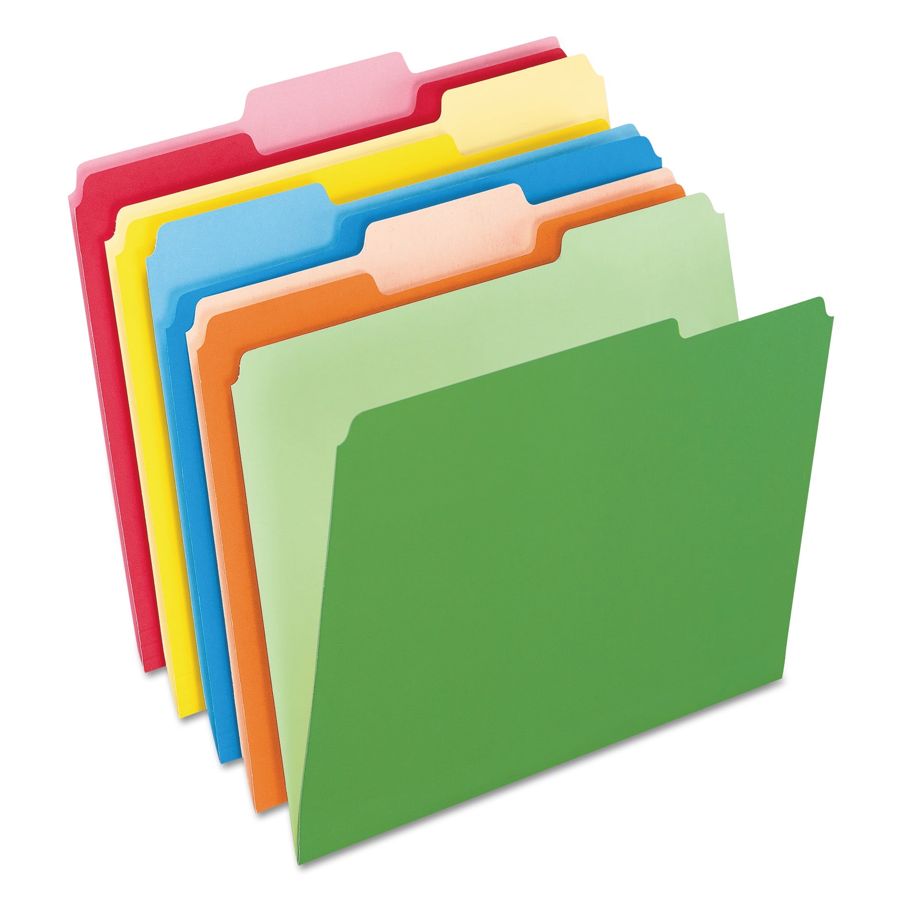 Pendaflex 82300 Two-Tone File Folders, 1/3 Cut Top Tab, Letter, Assorted Colors, 24/Pack