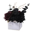 thumbnail image 4 of Flores artificiales de Halloween en caja de madera para centro de mesa Rojo oscuro, 4 of 9