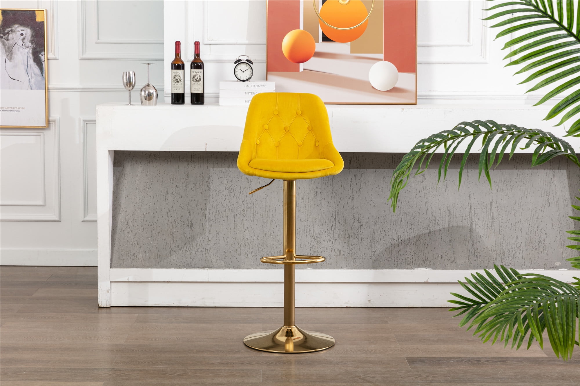Mustard yellow 2024 breakfast bar stools
