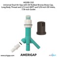 thumbnail image 5 of Universal Dual Air Gap with Oil Rubbed Bronze Brass Cap and Long Body Thread with 1/2-inch MIPT and 5/8-inch OD Inlets and 7/8-inch OD Outlet (AG200-310, AG200-X10, AMERIGAP), 5 of 9