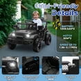 thumbnail image 3 of Track Seven 24V Kids Ride on Truck,  2WD Electric Car with Remote Control, Four-Wheel Suspension, Power Display, Bluetooth, MP3 Player, LED Lights, Kids Ride on Toy Car for Boys Girls Aged 3+, Black, 3 of 9