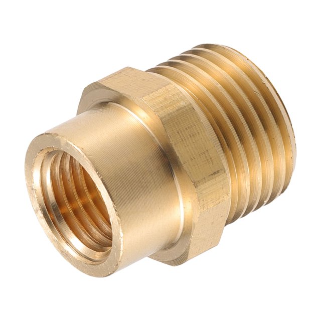 Conector de lavadora a presión Unique Bargains M14x1.5 a 14mm G1/2" adaptador de manguera masculino y femenino accesorios de latón
