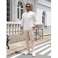 thumbnail image 3 of COOFANDY Men's Long-Sleeve Crewneck T-Shirt with Pocket, Casual Soft Stretch Tee, Casual Cotton Jersey, 3 of 8
