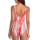 thumbnail image 4 of Traje de baño con cordón, delgado, sin espalda, encantador y cómodo traje de baño de una pieza para mujer, raya roja XL, 4 of 6