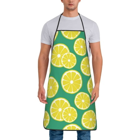 

Aprons for Men Women - cartoon Lemon green Cooking Kitchen Apron Chef Apron Waterproof Apron for Painting Pottery Baking BBQ Gardening Salon Gift For women Men