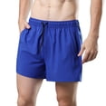 thumbnail image 5 of Men's 5 Inch Inseam Running Shorts Quick Drying Lightweight Breathable Athletic Workout Gym Shorts with Pockets Blue, Size L, 5 of 9