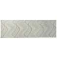 thumbnail image 3 of 2' x 7' Ivory Abstract Waves Wool Runner Rug, 3 of 4