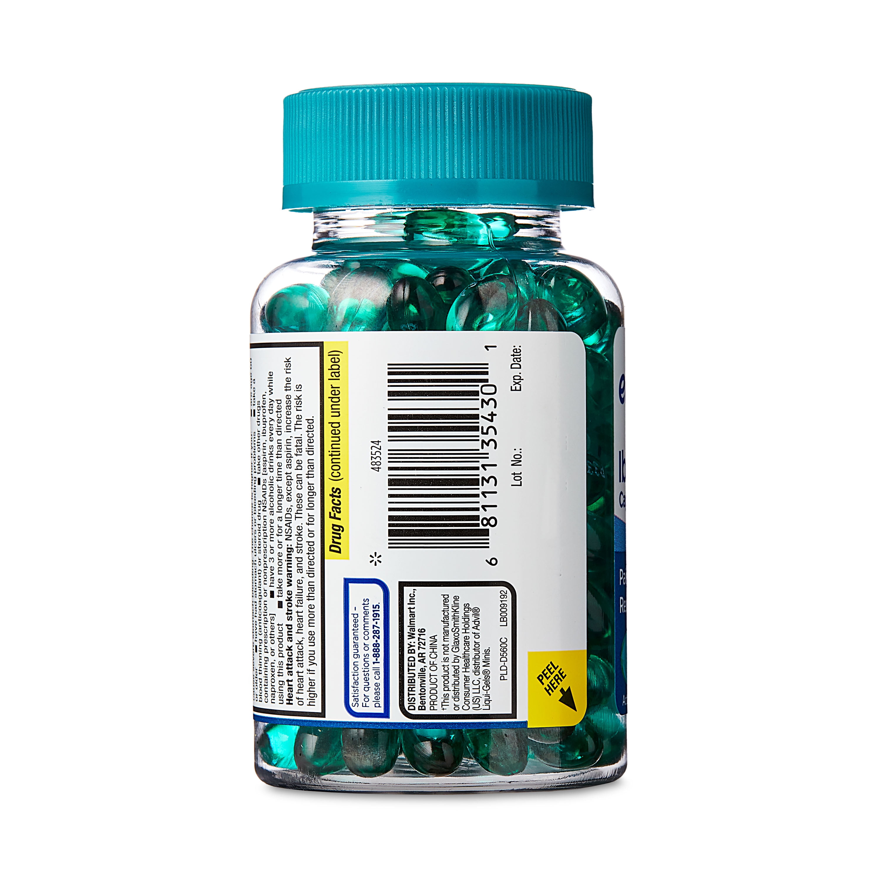 Equate Ibuprofen Mini Capsules, 200 mg, 160 Count - Walmart.com Equate Ibuprofen Mini Capsules, 200 mg, 160 Count - Walmart.com