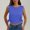 Blue, variant on Soft SleeveLess Shirts for Women, Crew Neck T Shirts for Women Loose Fitting Lightweight Top Basic Tee Shirt