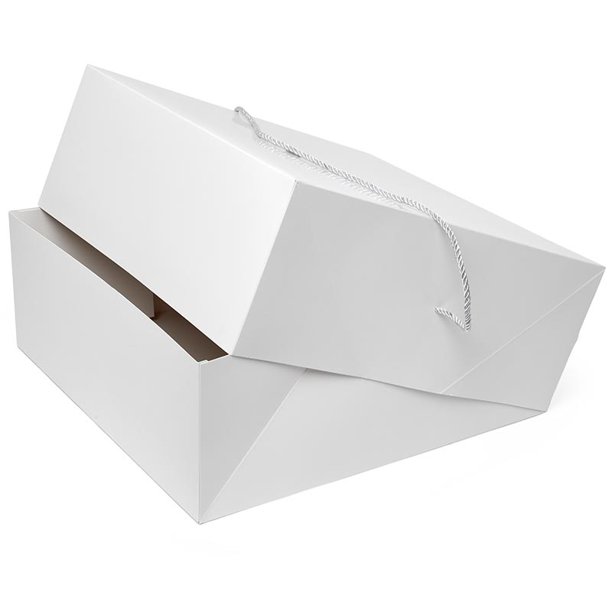 White Hat Box 18" X 18" X 7" Christmas Quantity 25 by Paper Mart