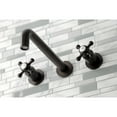 thumbnail image 3 of Kingston Brass KS8025BX Metropolitan Two-Handle 3-Hole Wall Mount Roman Tub Faucet in Oil Rubbed Bronze, 3 of 7