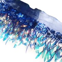 Apooke 1 Yard DIY Dance Party Dress Fabric Trims Fringe Tassel Sequins Lace Embroidered Ribbon Sewing Craft Clothes Accessories