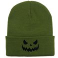 thumbnail image 4 of CUZIBR Women Knitted Beanie Hat Halloween Pumpkin Face Pattern Soft Stretchy Thermal Fall Winter Hat Holiday Party Cosplay Headwear For Adults, 4 of 4