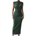 thumbnail image 1 of Vestido Ajustado Fruncido para Mujer Verde M, 1 of 7