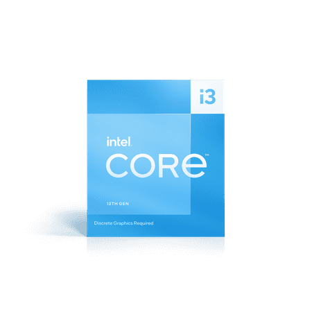 Intel - Core i3-13100F 13th Gen 4-Core 12MB Cache, 3.4 to 4.5 GHz Desktop Processor - Grey/Black/Gold