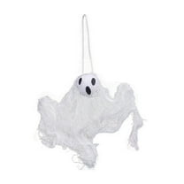 Lilixerw 6 PCS Halloween Hanging Ghosts Decoration,Small Ghosts Pendants Tree Ornaments,White Cloth Ghost Hanging Decor for House Party Decor