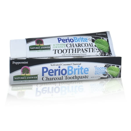 Nature’s Answer Periobrite Activated Charcoal Toothpaste, Peppermint, 4 Oz