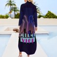 thumbnail image 2 of Miami Vice Neon Long Sleeved Shirt Dress Dresses for wedding party Female dress, 2 of 6